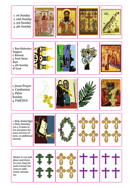 Lenten Journey Map Kit- Paper Version and Stamps